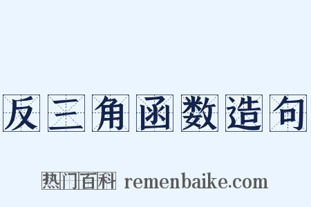反三角函数造句是什么意思的图片